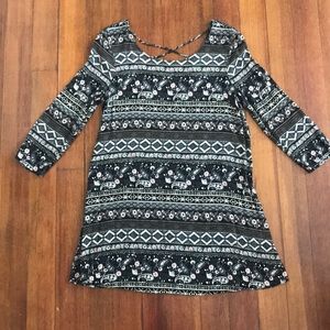 Aztec Print Flowy Mini Dress